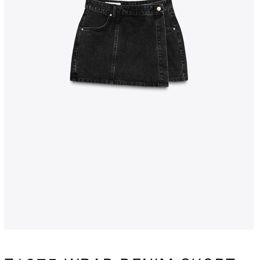 Black Denim Skirt